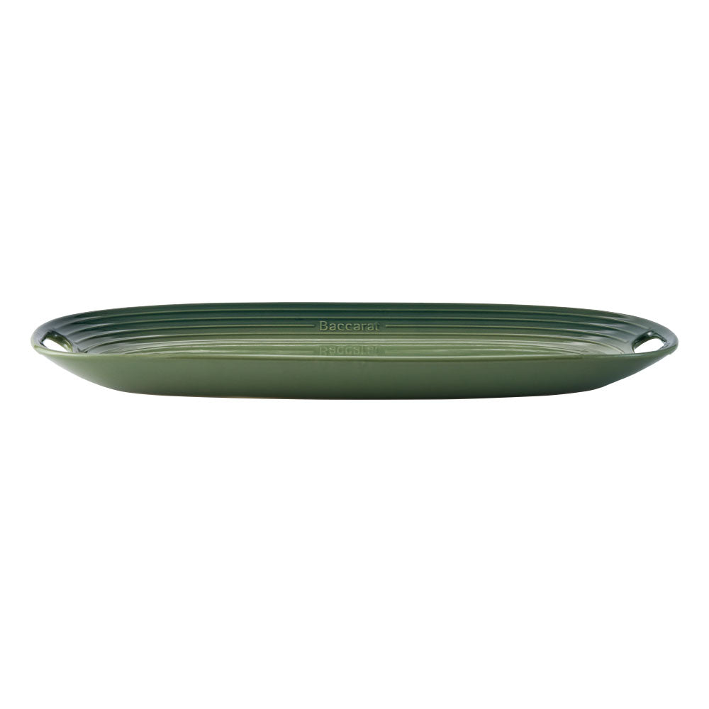 Baccarat Le Connoisseur Oval Platter 40cm Sage Green at House