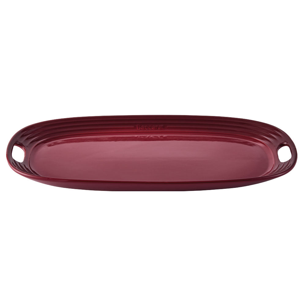 Baccarat Le Connoisseur Oval Platter 40cm Merlot Red at House