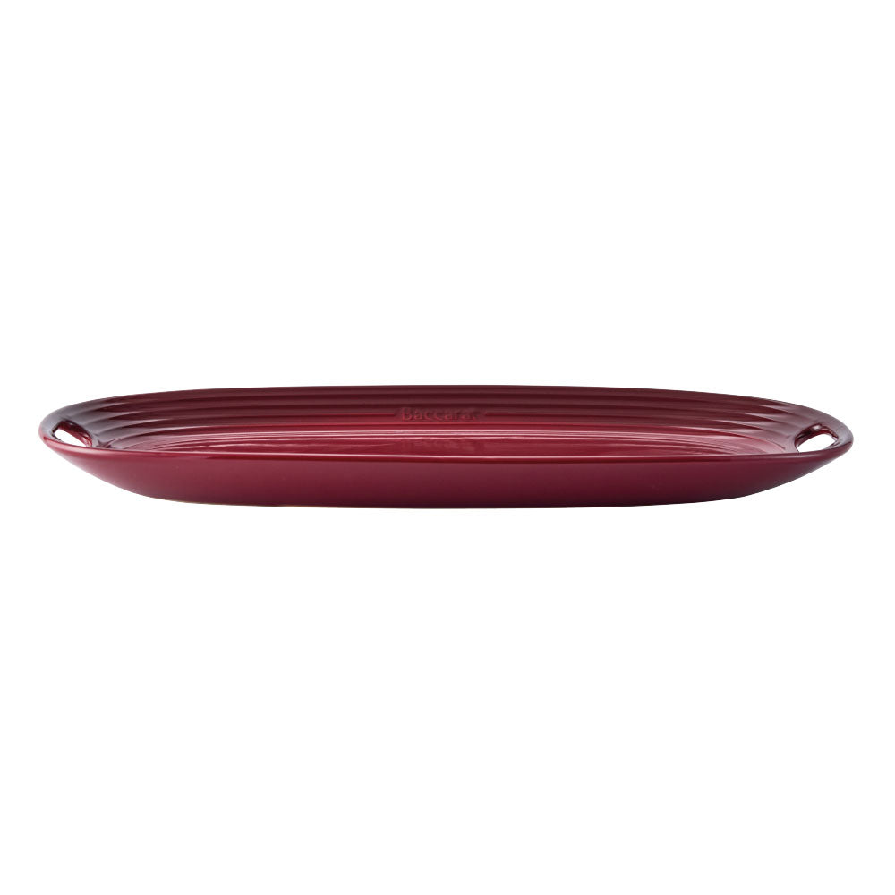 Baccarat Le Connoisseur Oval Platter 40cm Merlot Red at House
