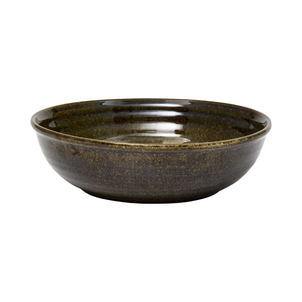 Alex Liddy Rustica Stoneware Bowl 20cm in forest green at House