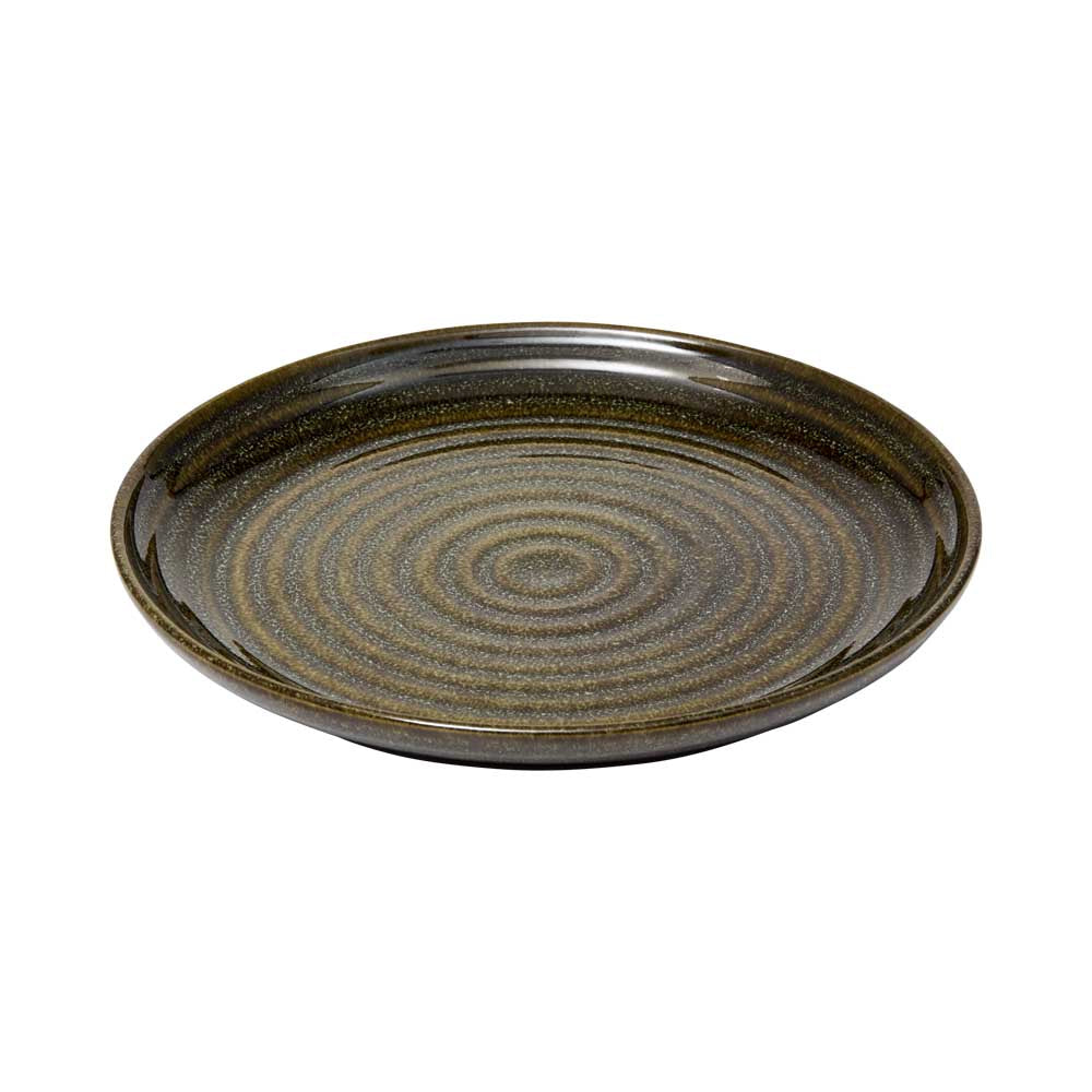 Alex Liddy Rustica Stoneware Plate 21cm in forest green at House