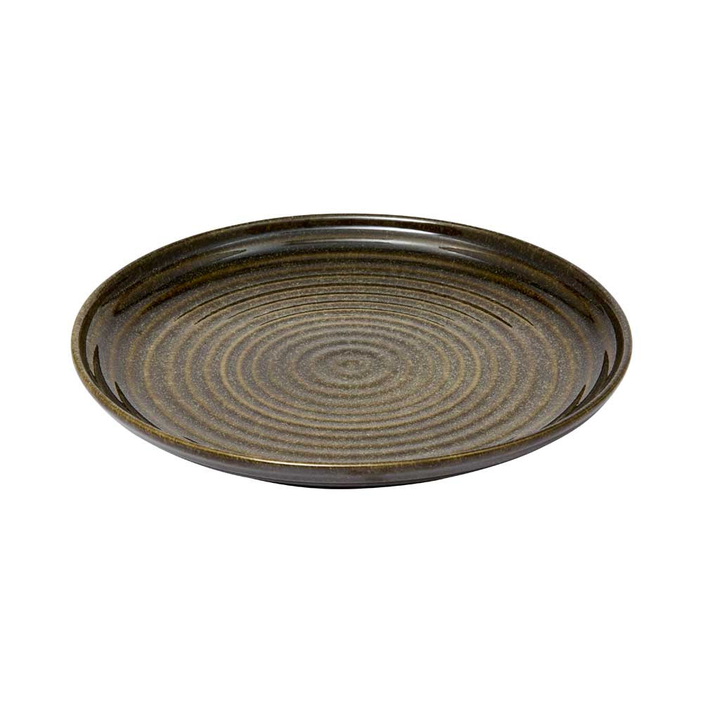 Alex Liddy Rustica Stoneware Plate 27cm in Forest Green at House