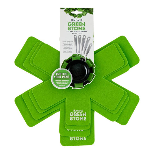 Baccarat GREEN STONE Set of 4 Pot and Pan Protectors - House