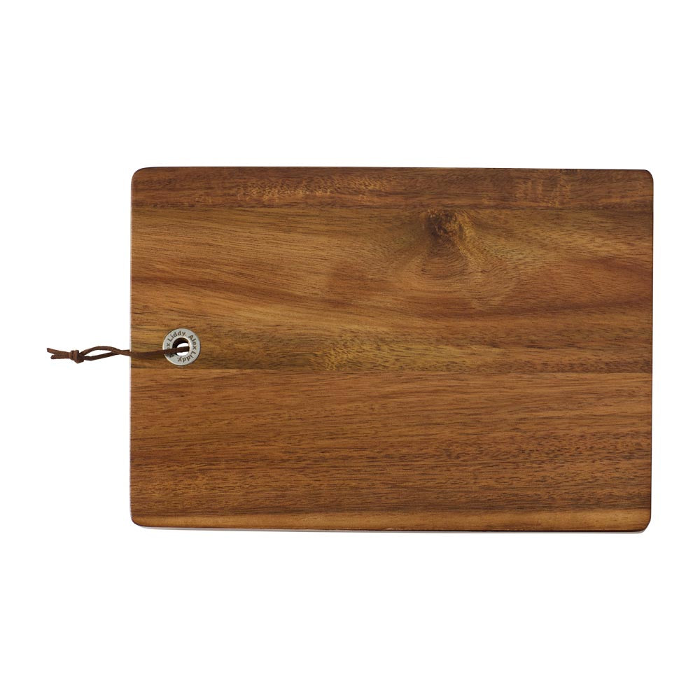 Alex Liddy Slate & Co Acacia Serving Board with Set of 3 Cheese Knives