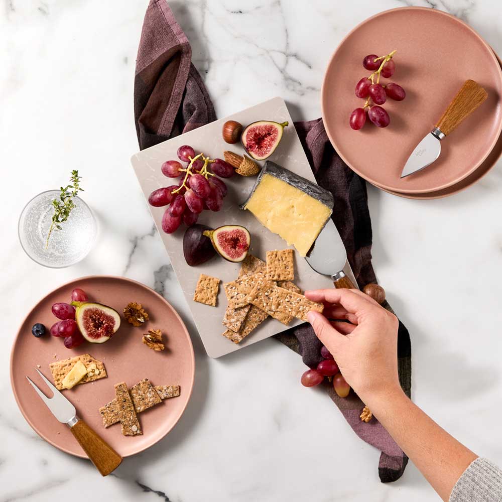 Marble Serving Board with 3 Cheese Knives and charcuterie - House