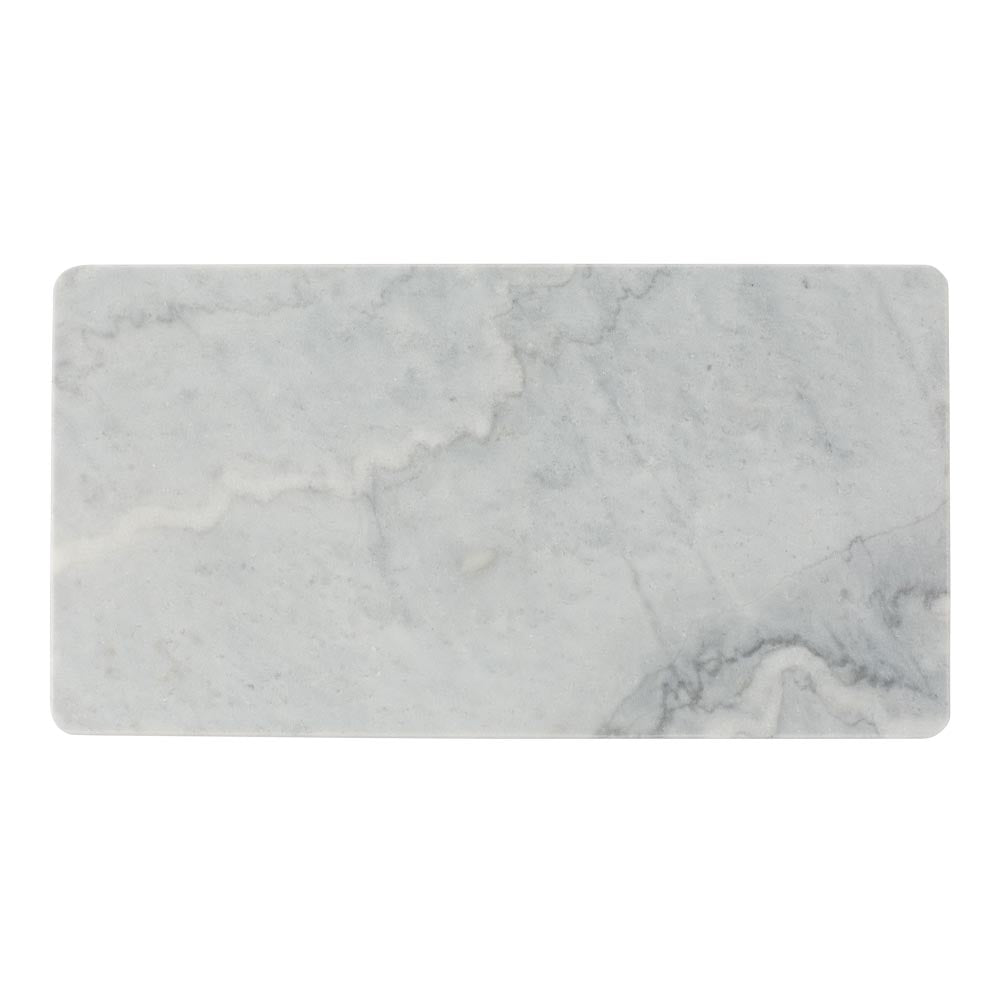 Alex Liddy Slate & Co Long Marble Serving Board with Set of 2 Cheese Knives