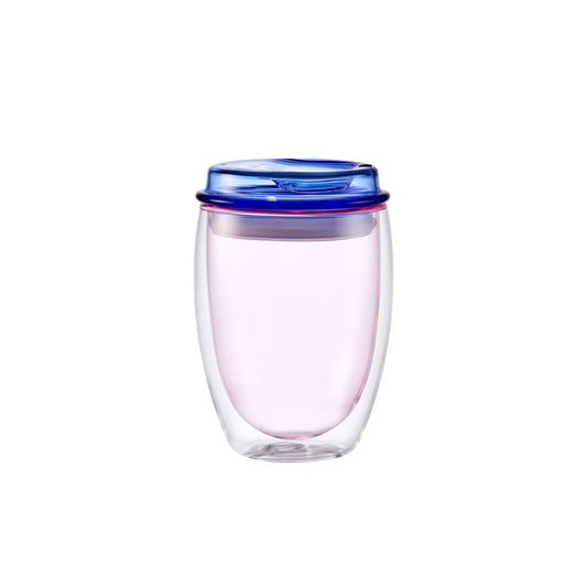 Alex Liddy Prisma Double Walled Glass Travel Mug 350ml - House