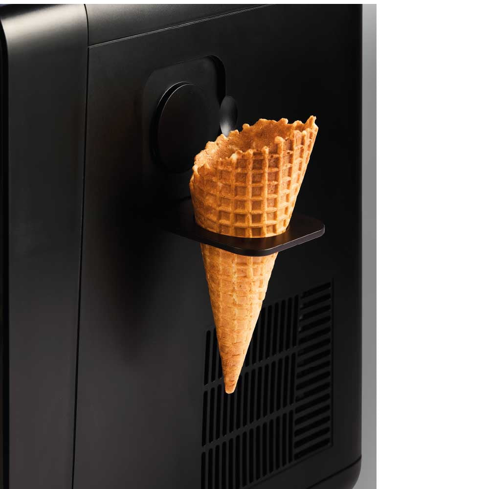 Black Slushie and Ice Cream Machine with cone holder
