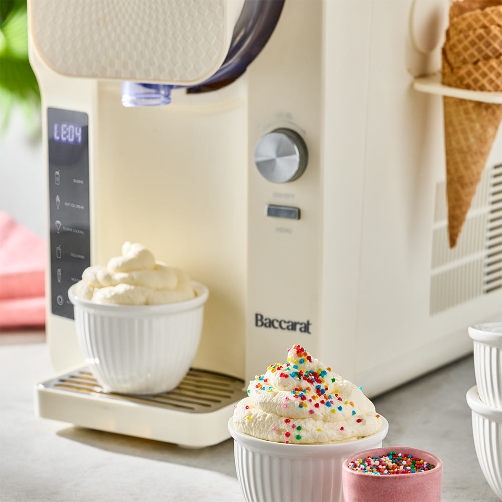 soft serve ice cream from an ice cream and slushie machine