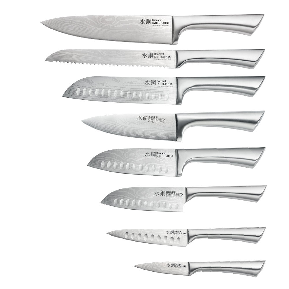 flat lay of japanese steel knives