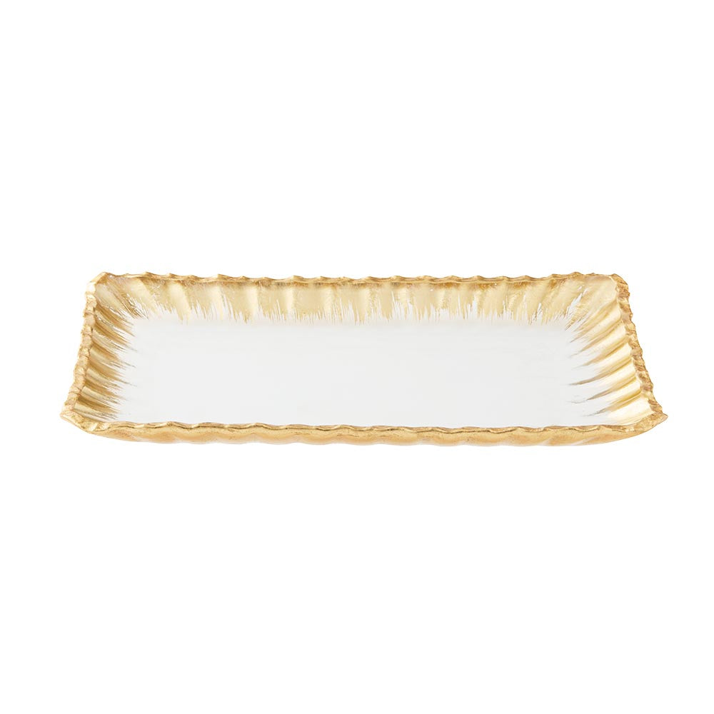 Alex Liddy Pave Gold Rim Rectangular Tray