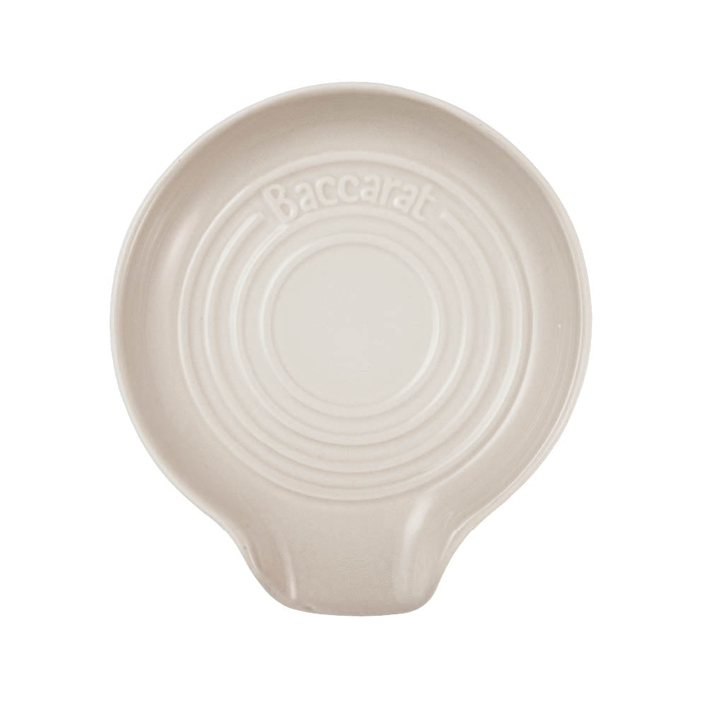 Baccarat Le Connoisseur Round Spoon Rest Cream
