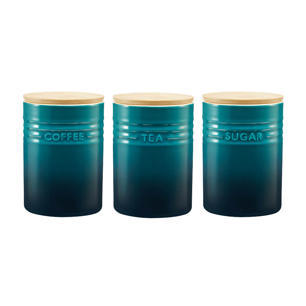 Baccarat Le Connoisseur Set of 3 Canisters Lagoon