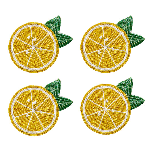 Porto Limone Set of 4 Beaded Coasters 10cm