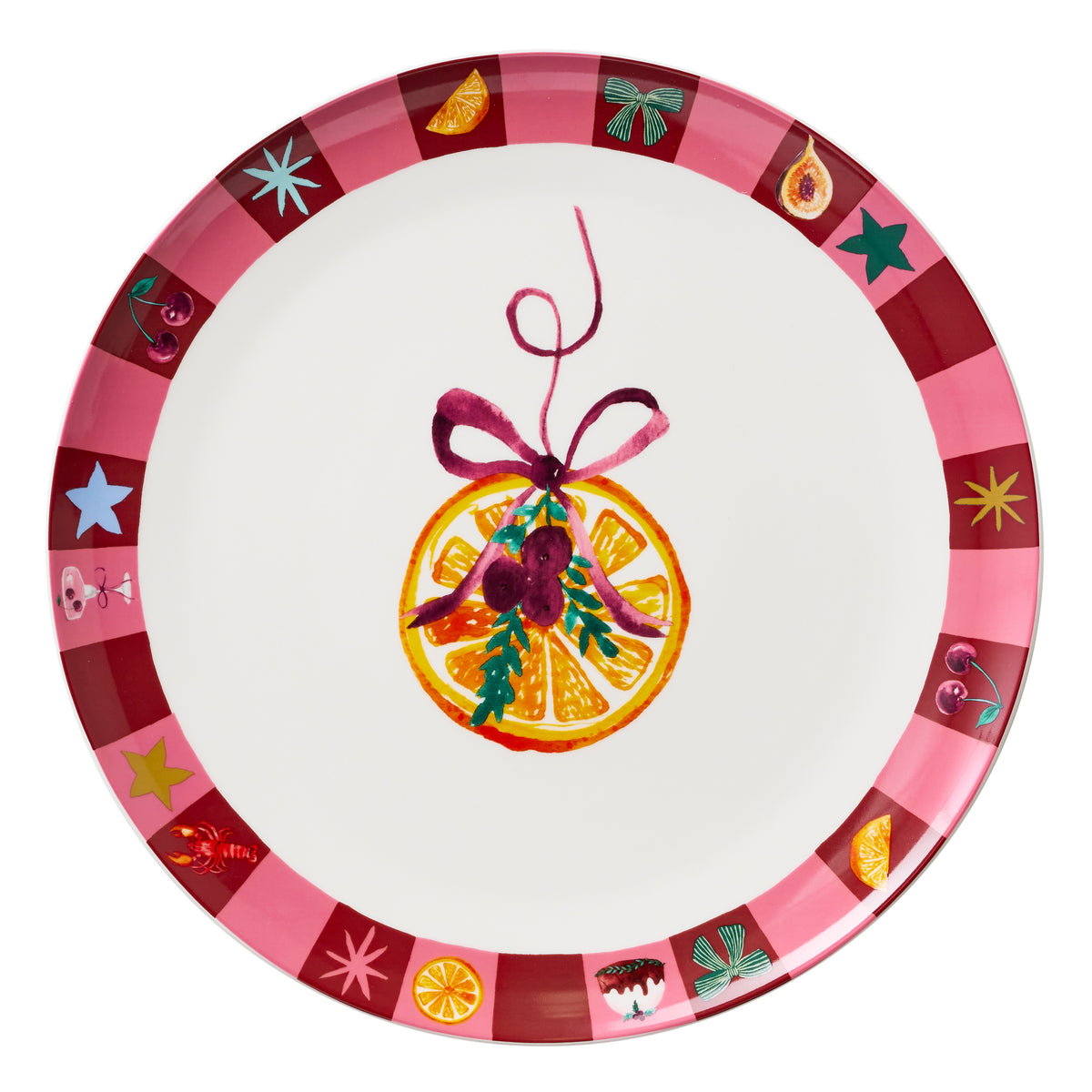 Porto Tis the Season Round Serving Plate 32cm Clementine