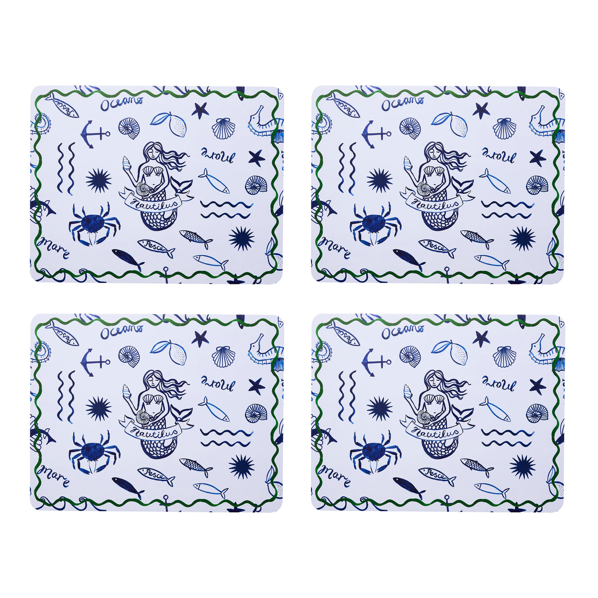 Porto Nautilus Set of 4 Placemats 34x26.5cm Siren