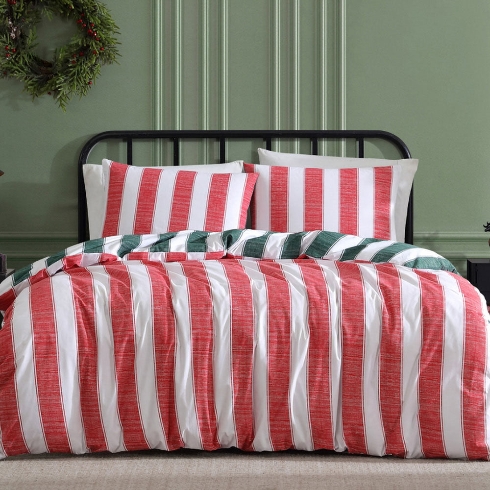 Ardor Candy Stripe Quilt Cover Set Multi