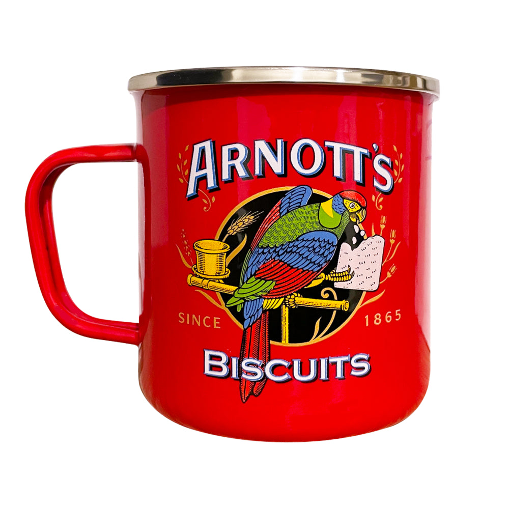 Rojo Arnotts Enamel 2 Piece Mug Set 450ml Red