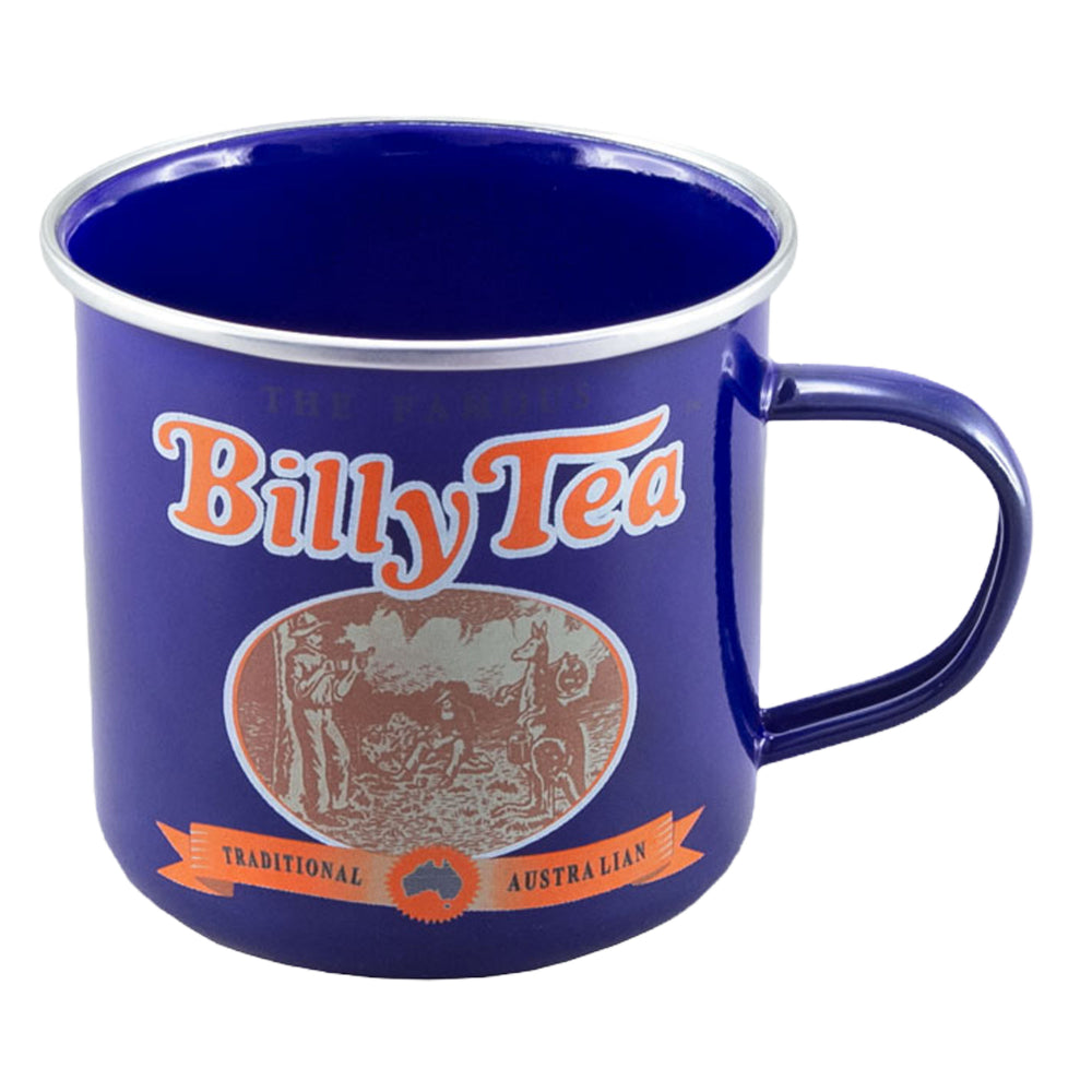 Rojo Billy Tea Enamel 2 Piece Mug Set 450ml Blue