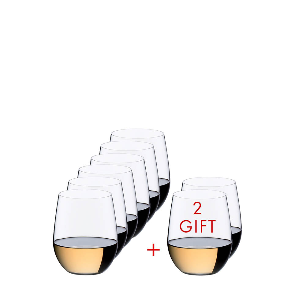 Riedel Set of 8 O Viognier & Chardonnay Wine Tumblers