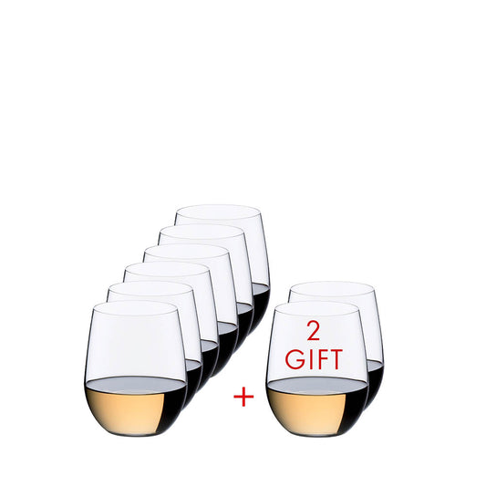 Riedel Set of 8 O Viognier & Chardonnay Wine Tumblers
