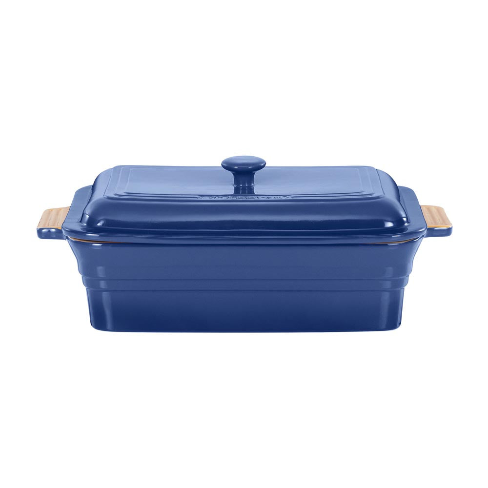 Chasseur Rectangular Baker With Lid 4L Blue - House