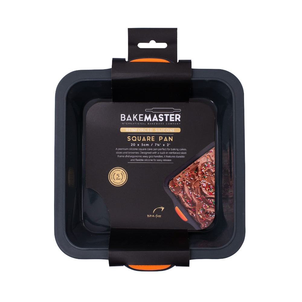 Bakemaster Silicone Square Cake Pan 20x5cm