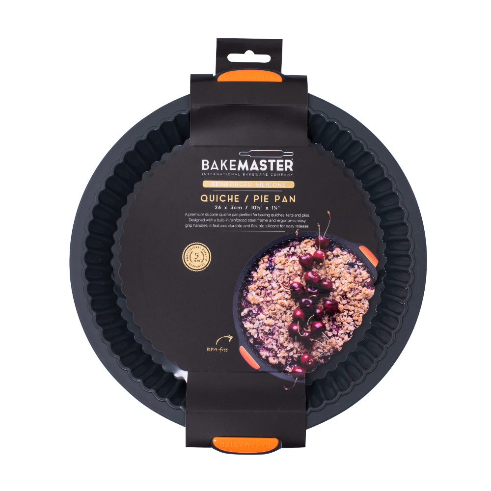 Bakemaster Silicone Round Quiche Pan 26x3cm