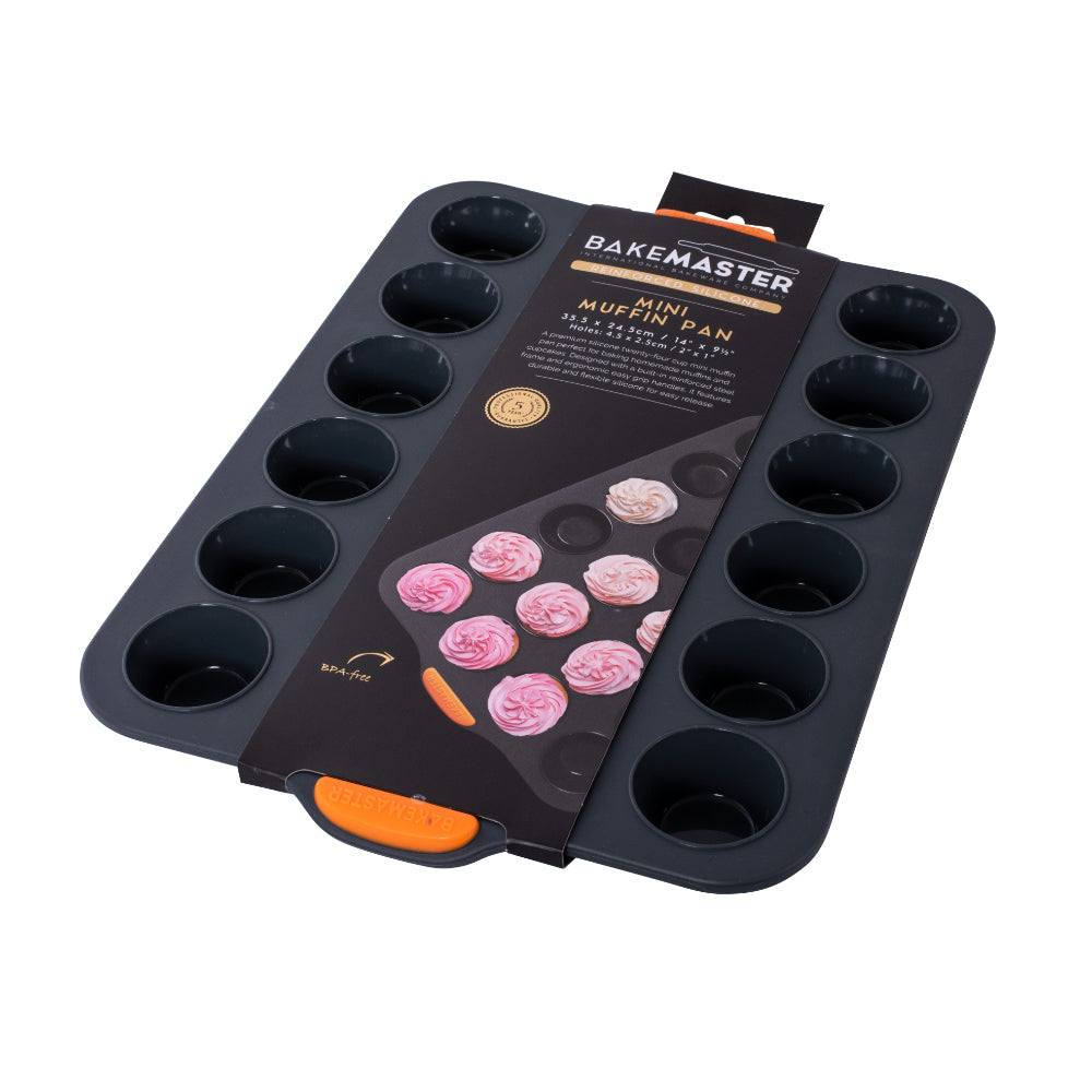 Bakemaster Silicone 24 Cup Mini Muffin Pan