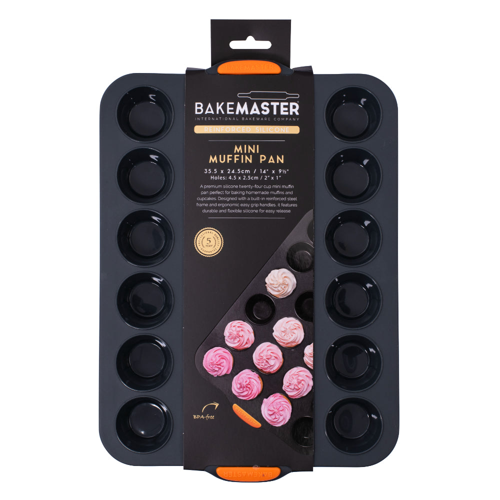 Bakemaster Silicone 24 Cup Mini Muffin Pan