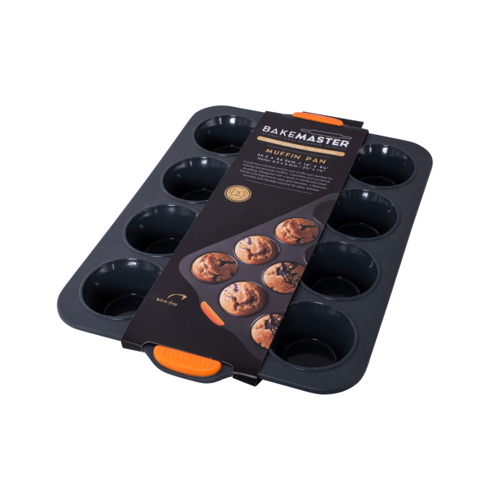 Bakemaster Silicone 12 Cup Muffin Pan
