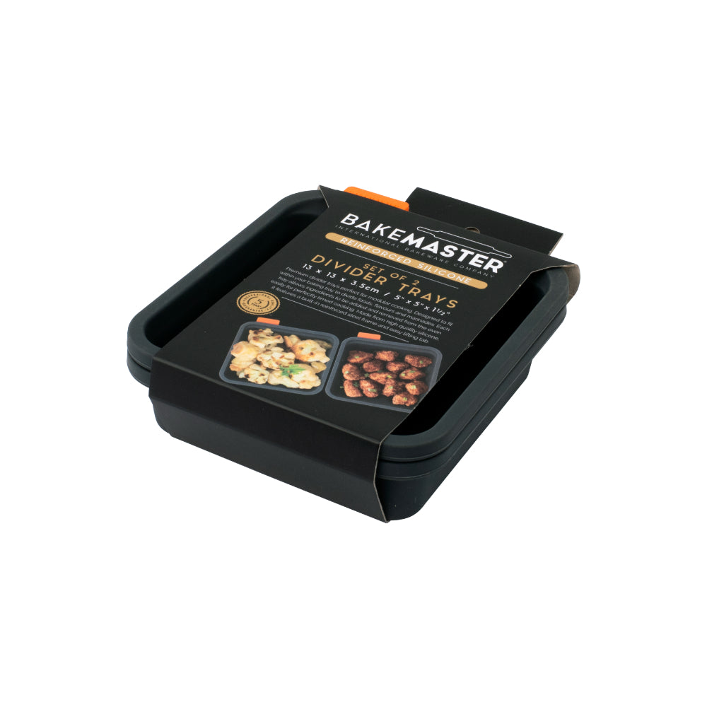 Bakemaster Set of 2 Divider Trays 13x13x3.5cm