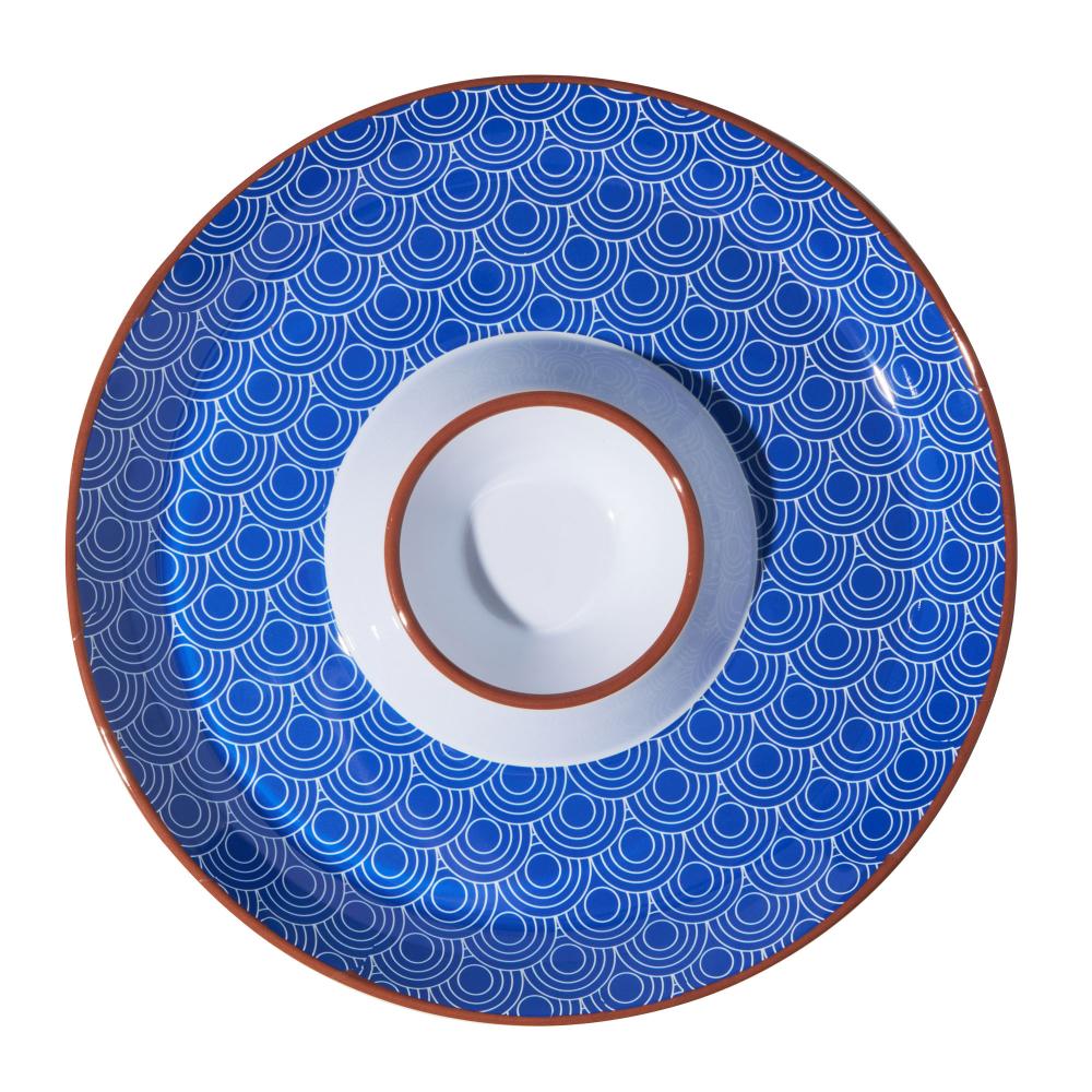 Avanti Round Sharing Plate with Sauce Bowl