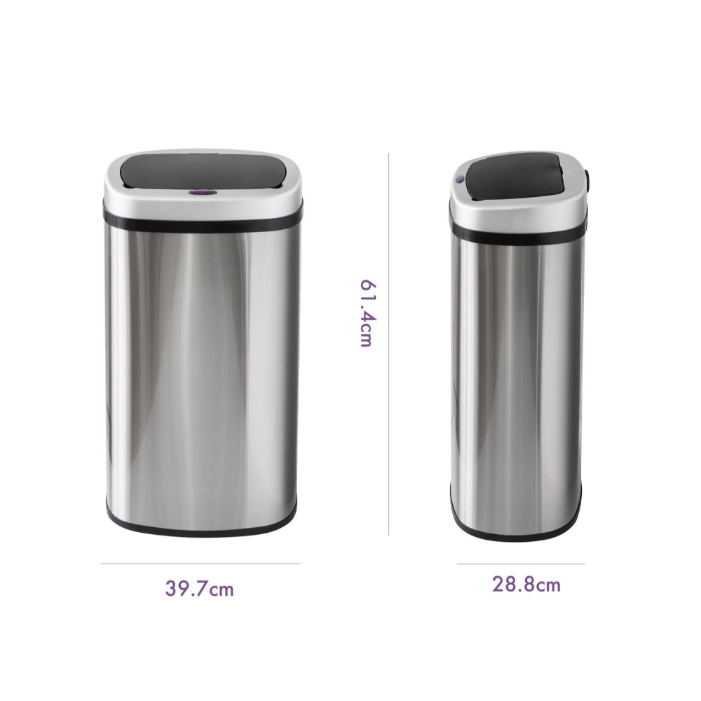 Healthy Choice Stainless Steel Motion Sensor Rubbish Bin 50L