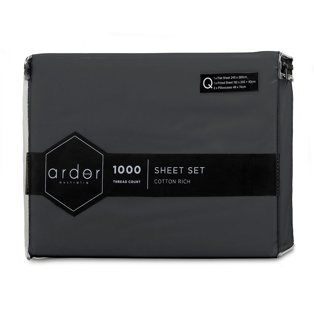 Ardor 1000TC Cotton Rich Sheet Set