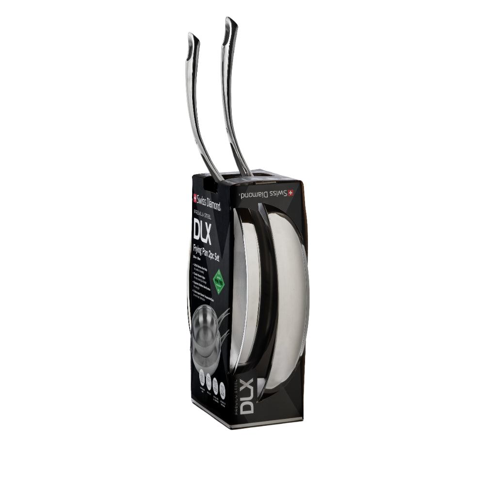 Swiss Diamond DLX Premium Steel 2 Piece Frypan Set