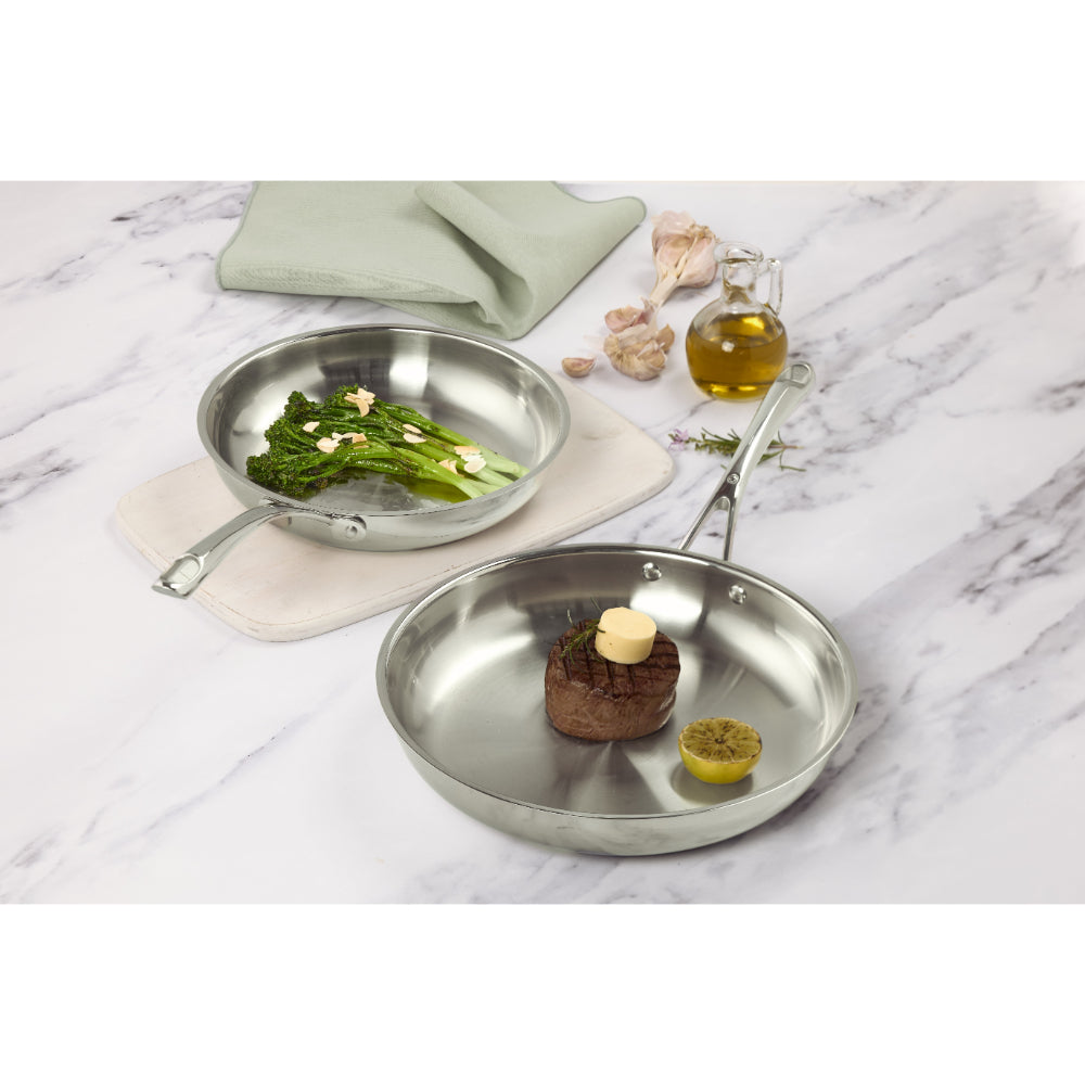 Swiss Diamond DLX Premium Steel 2 Piece Frypan Set