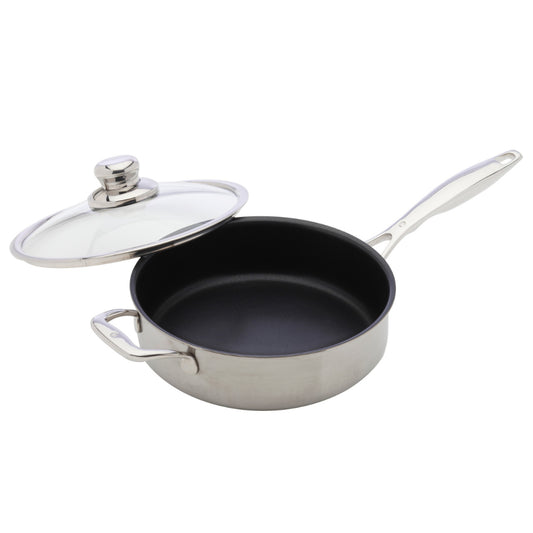 Swiss Diamond Nonstick Clad Induction 24cm 3L Saute Pan & Lid