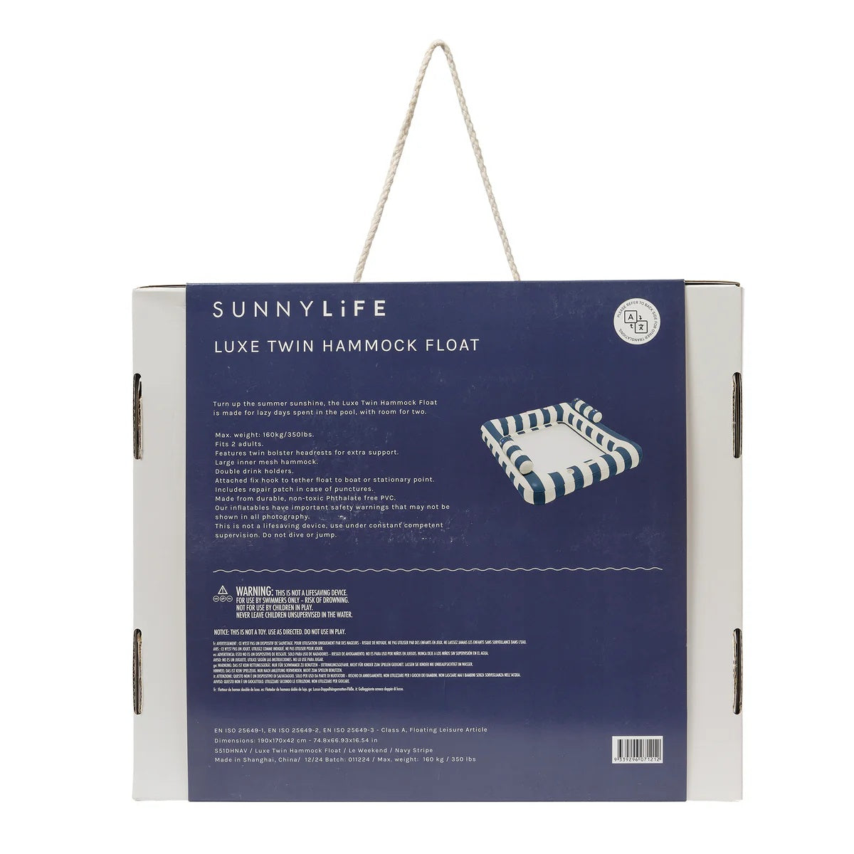 SUNNYLiFE Luxe Twin Hammock Float