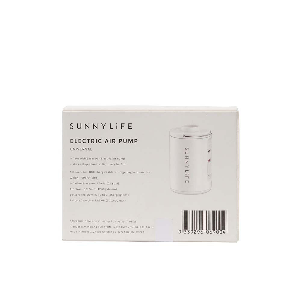 SUNNYLiFE Portable Electric Air Pump White