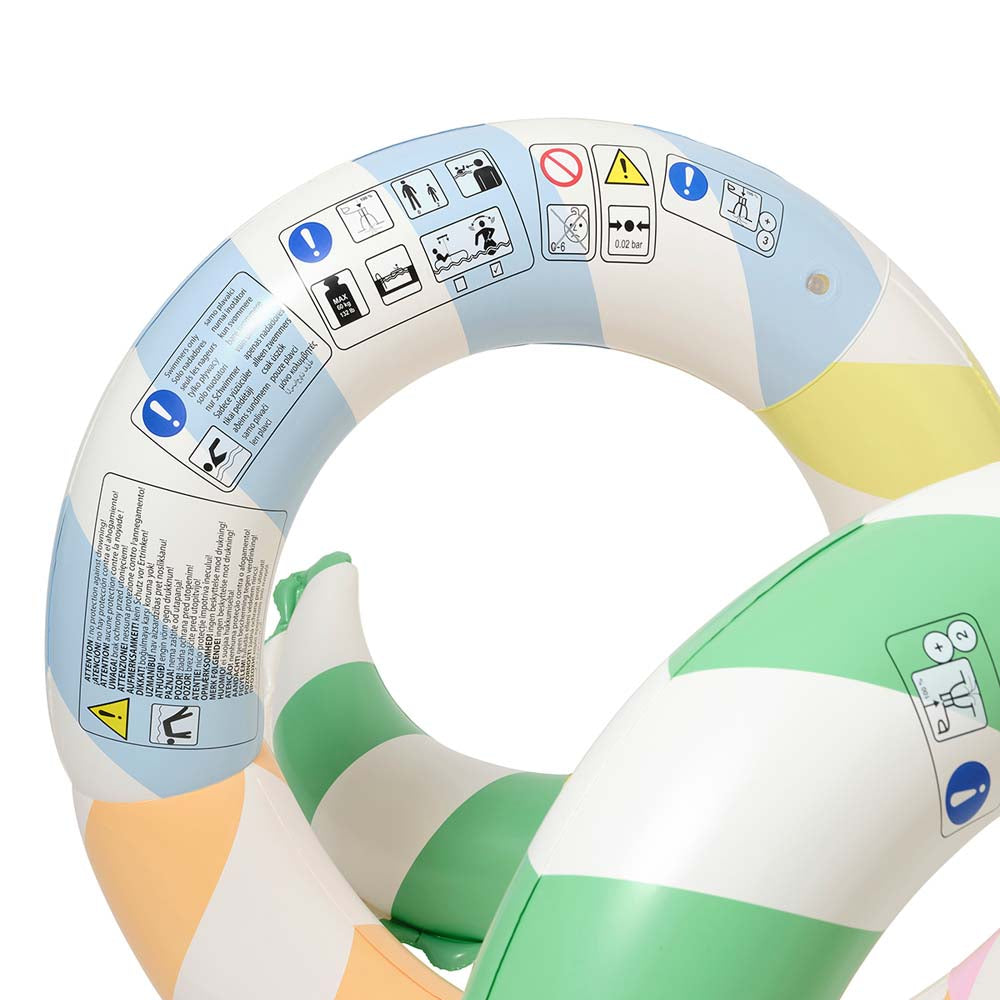 SUNNYLiFE Giant Inflatable Noodle Poolside Sorbet Stripe