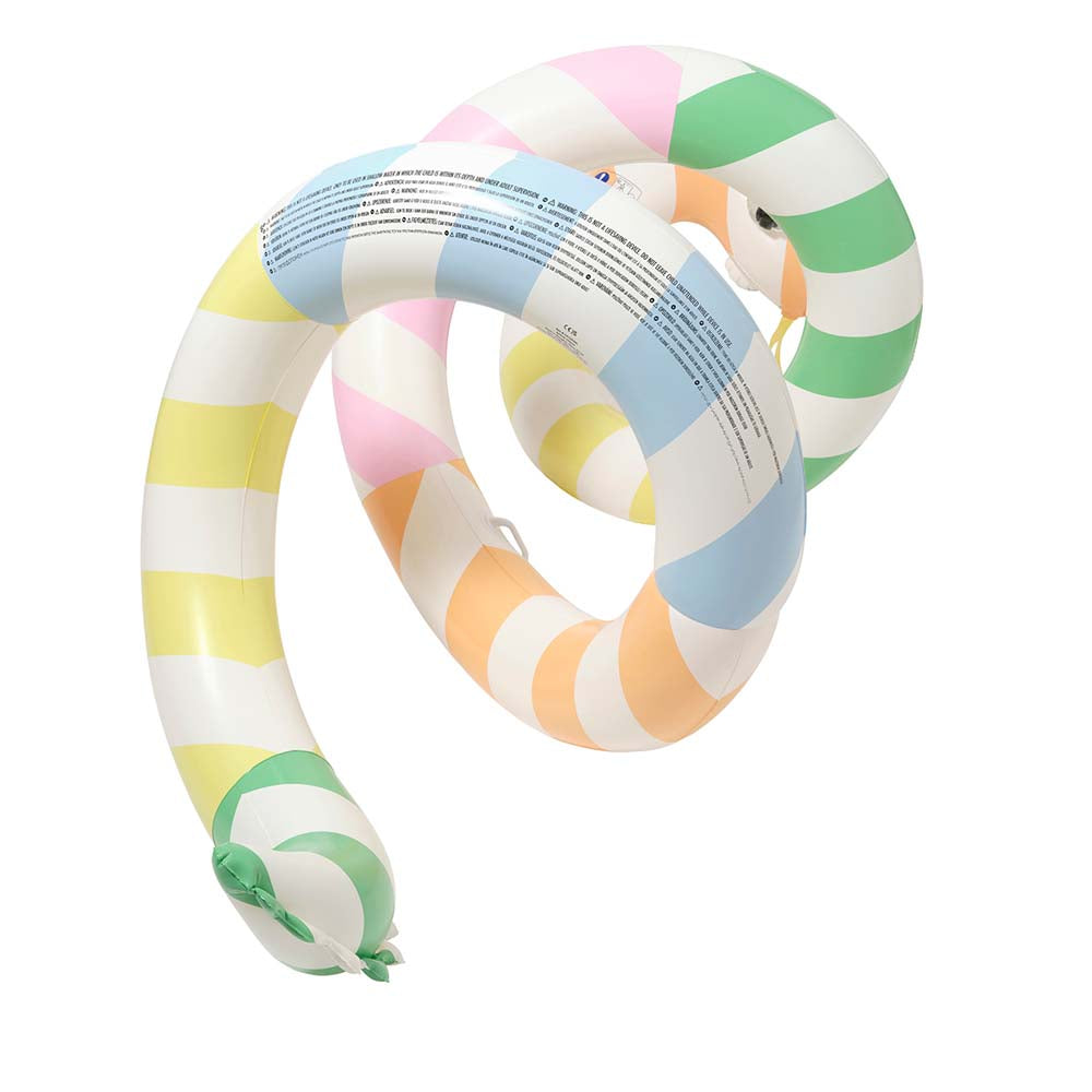 SUNNYLiFE Giant Inflatable Noodle Poolside Sorbet Stripe