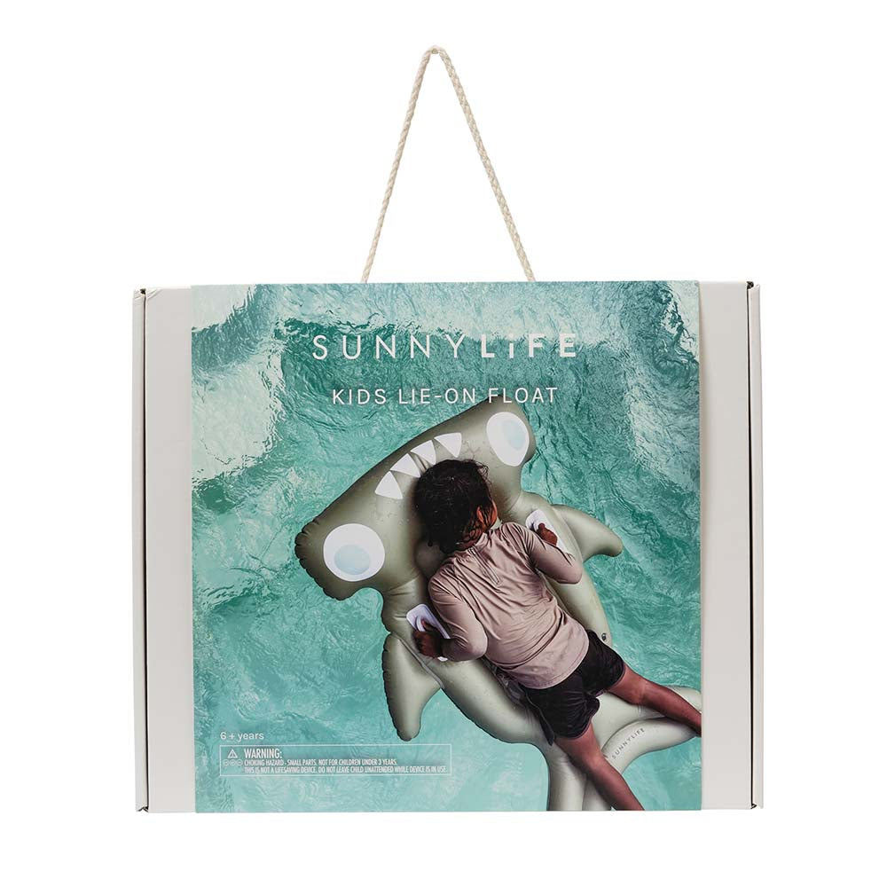 SUNNYLiFE Kids Lie-On Float Salty The Shark Khaki