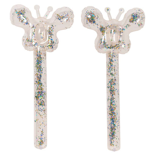 SUNNYLiFE Set of 2 Kids Inflatable Noodles Cotton Candy Glitter