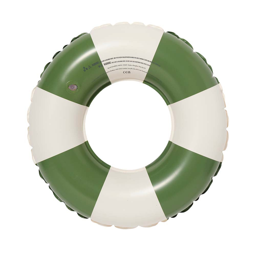 SUNNYLiFE Mini Tube Pool Ring Olive Stripe