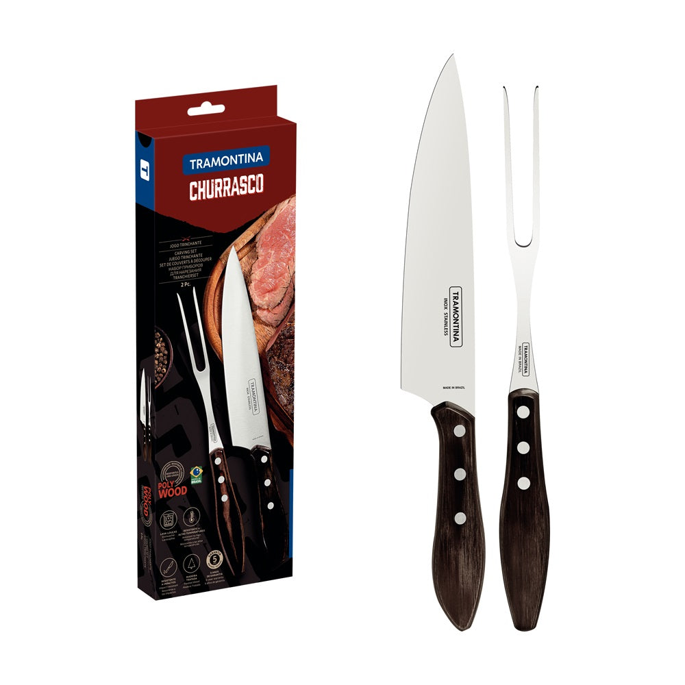 Tramontina 2 Piece Polywood Barbeque & Carving Set - House