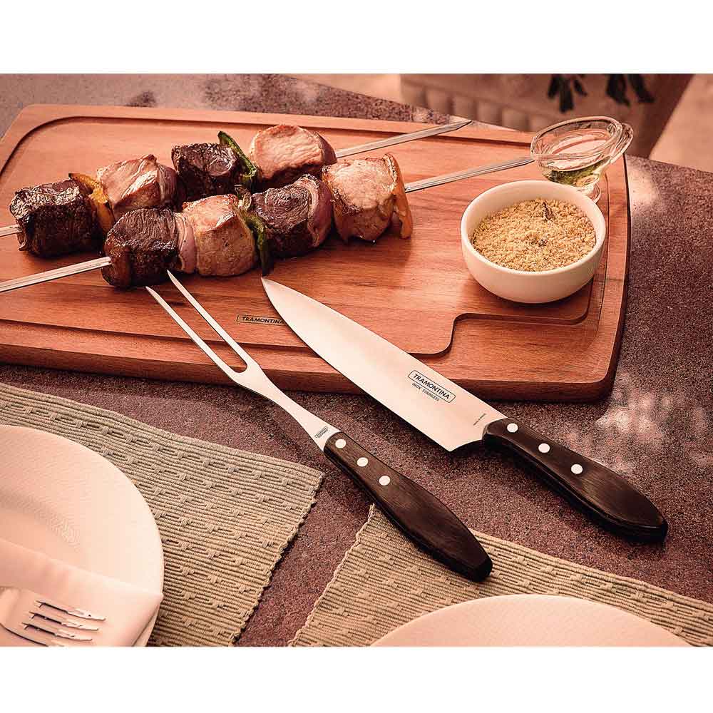 carving knife and fork set with bbq skewers - House