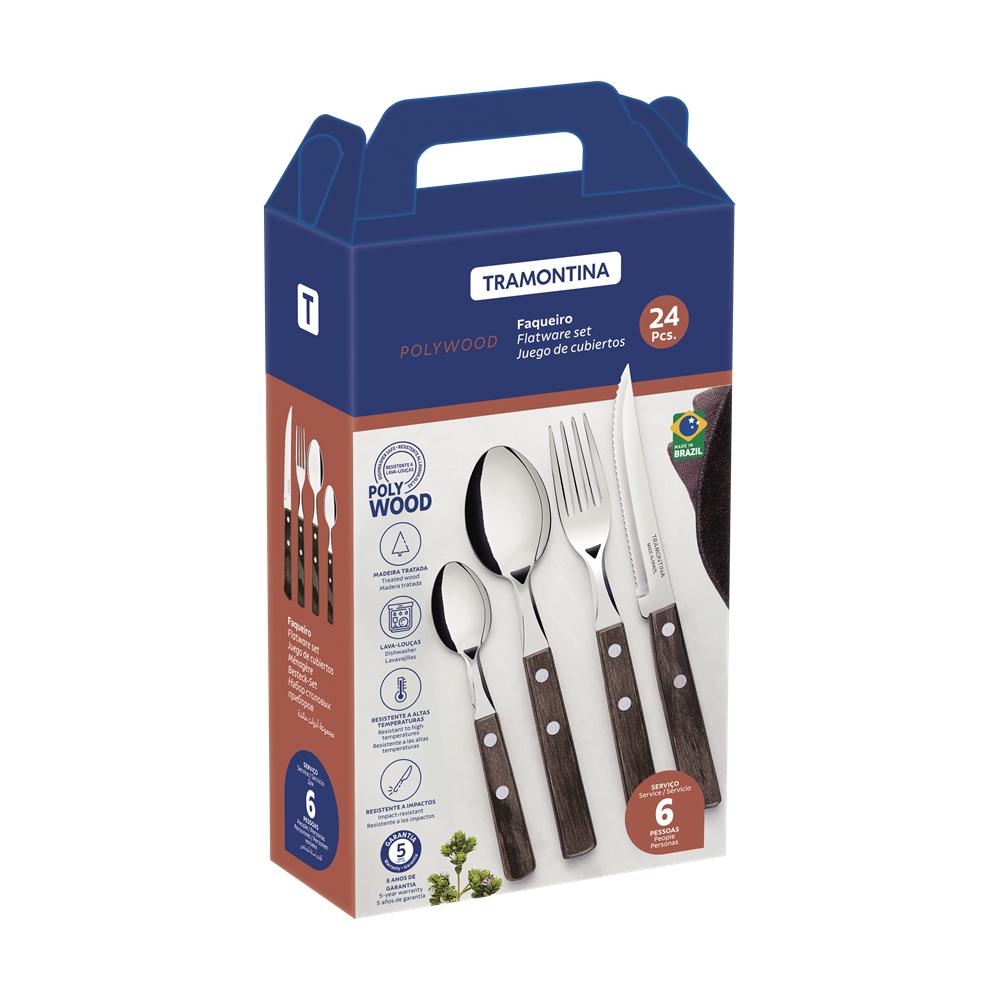 Tramontina Charcuterie 24 Piece Polywood Tableware Set