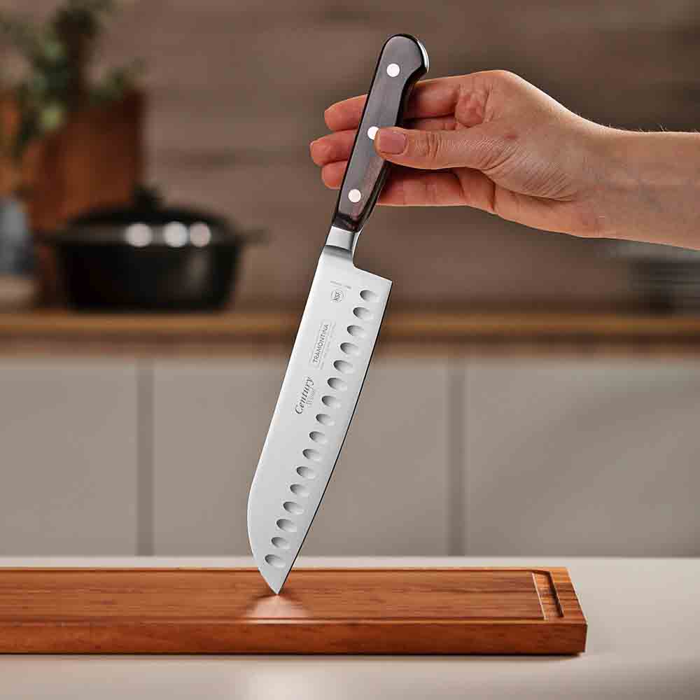 Tramontina Century Wood Forged Santoku Knife 7 Inch
