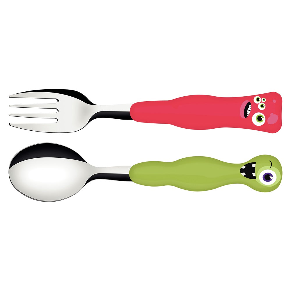 Tramontina 2 Piece Children's Tableware Set Monster handles - House